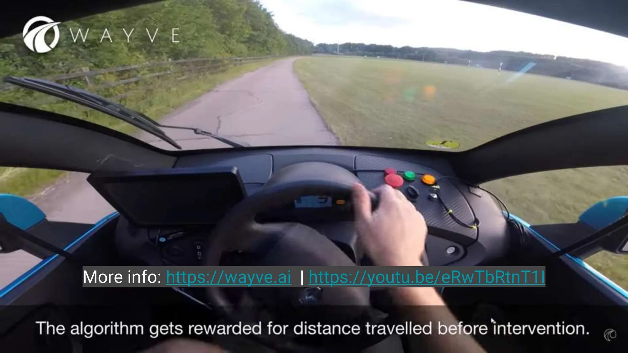 More info: https://wayve.ai | https://youtu.be/eRwTbRtnT1I
 