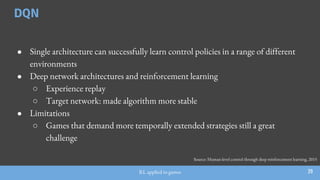 A brief overview of Reinforcement Learning applied to games | PDF