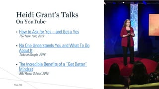 • How to Ask for Yes – and Get a Yes
TED New York, 2019
• No One Understands You and What To Do
About It
Talks at Google, 2016
• The Incredible Benefits of a “Get Better”
Mindset
99U Popup School, 2015
Photo: TED
 