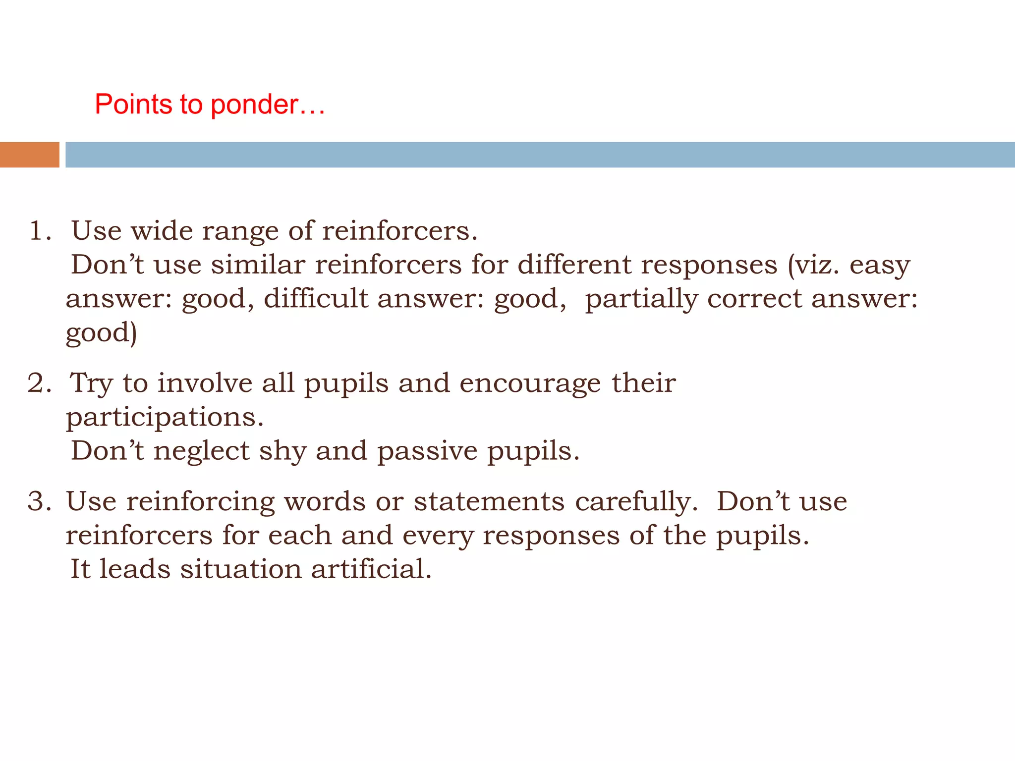 Reinforcement skills | PPTX