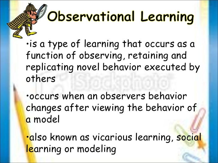 Reinforcement theory observational learning theory