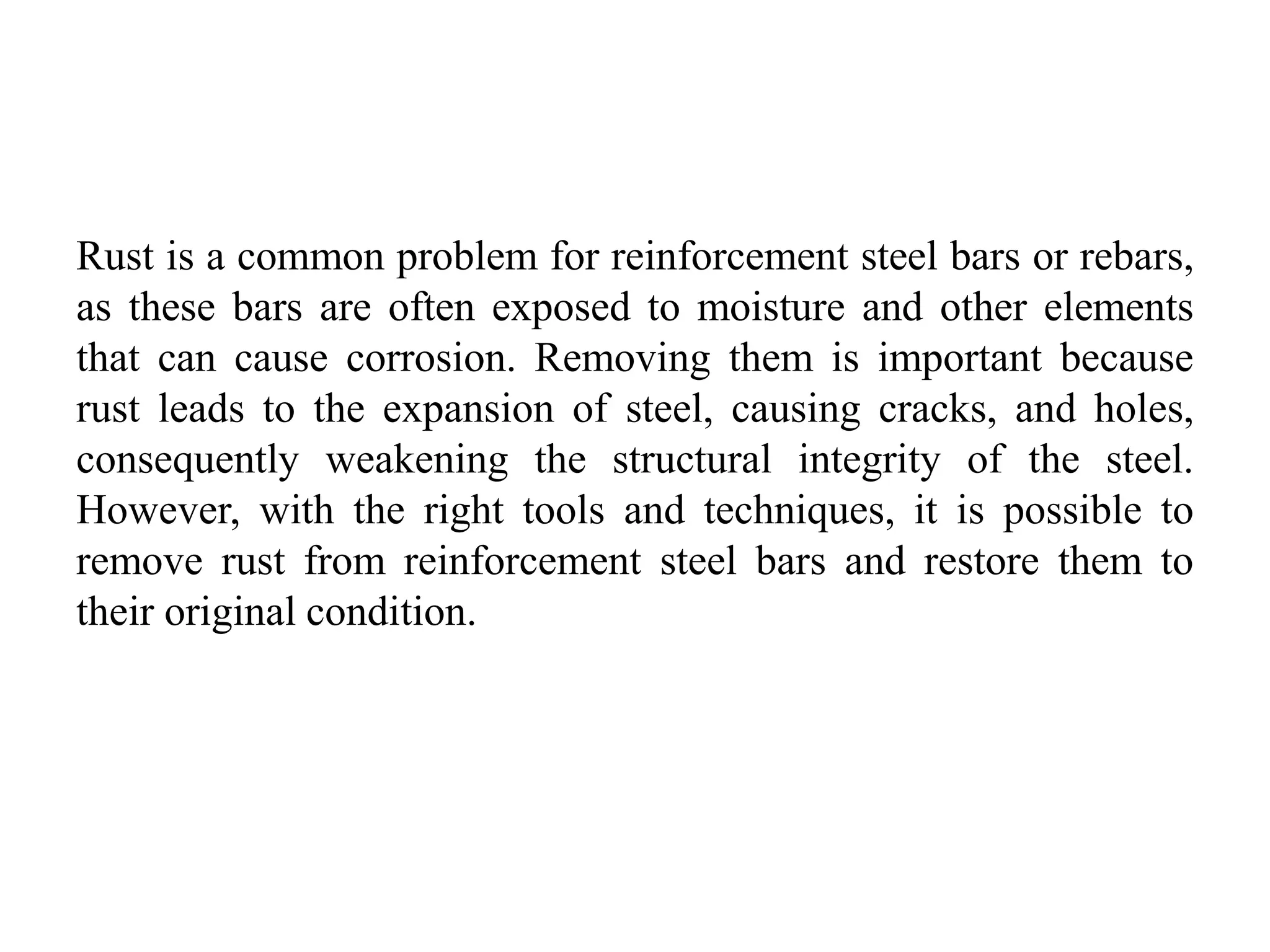 Structural Integrity Rust Reinforcing steel cleaning presentation.pdf