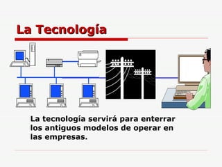 La Tecnología La tecnología servirá para enterrar los antiguos modelos de operar en las empresas. 