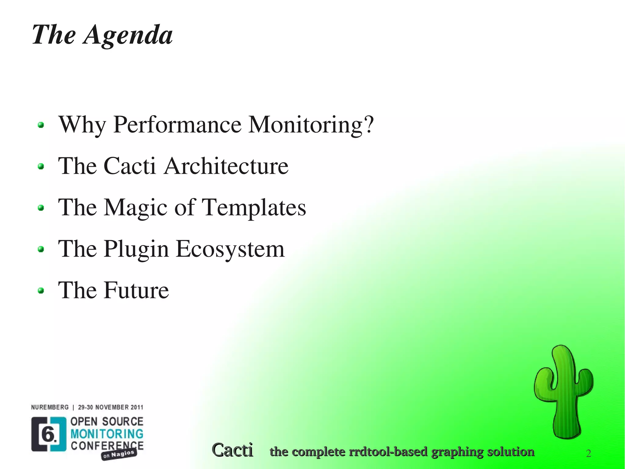 OSMC 2011 | Cacti Graphing Solution by Reinhard Scheck | PDF