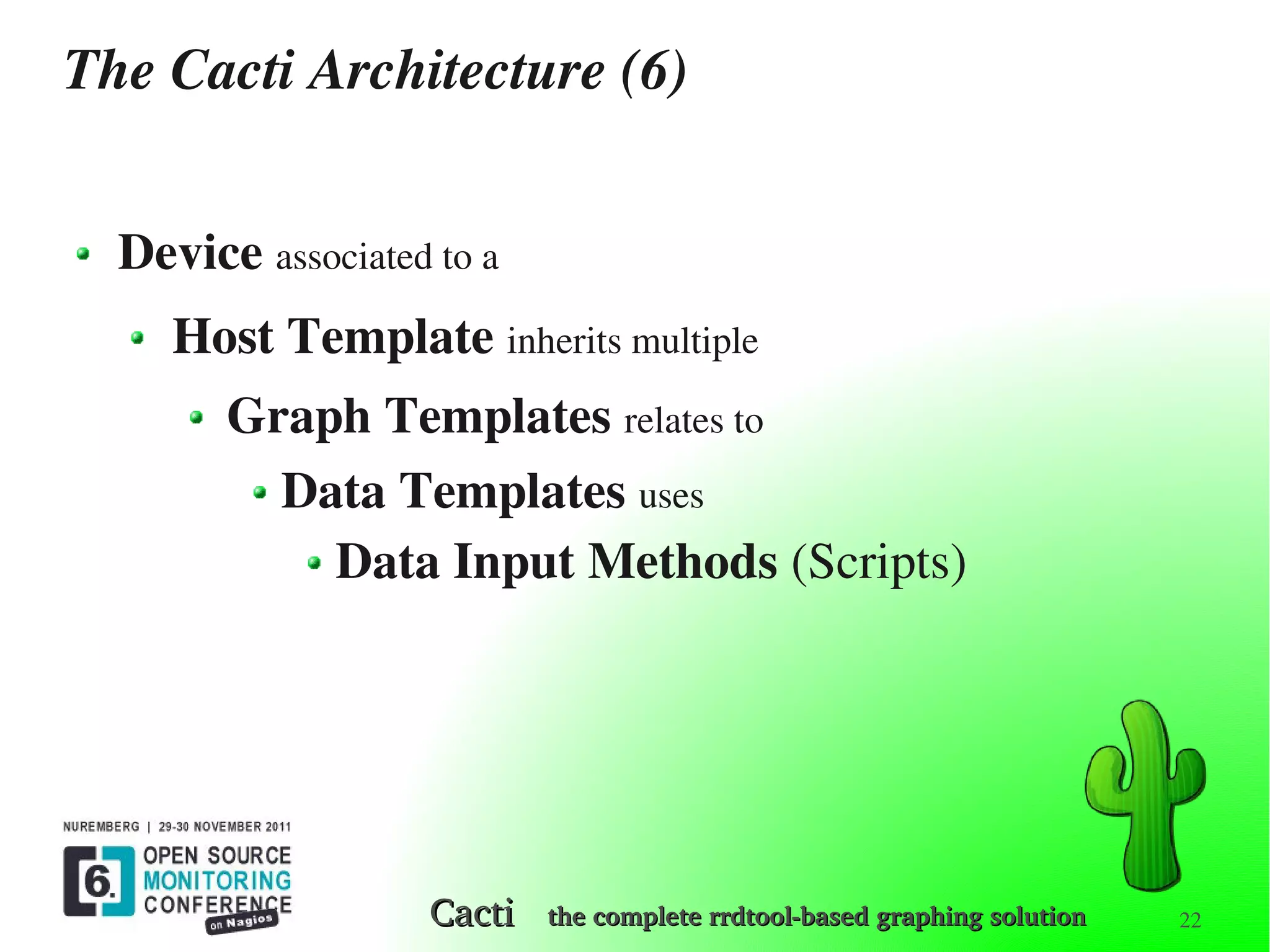 OSMC 2011 | Cacti Graphing Solution by Reinhard Scheck | PDF
