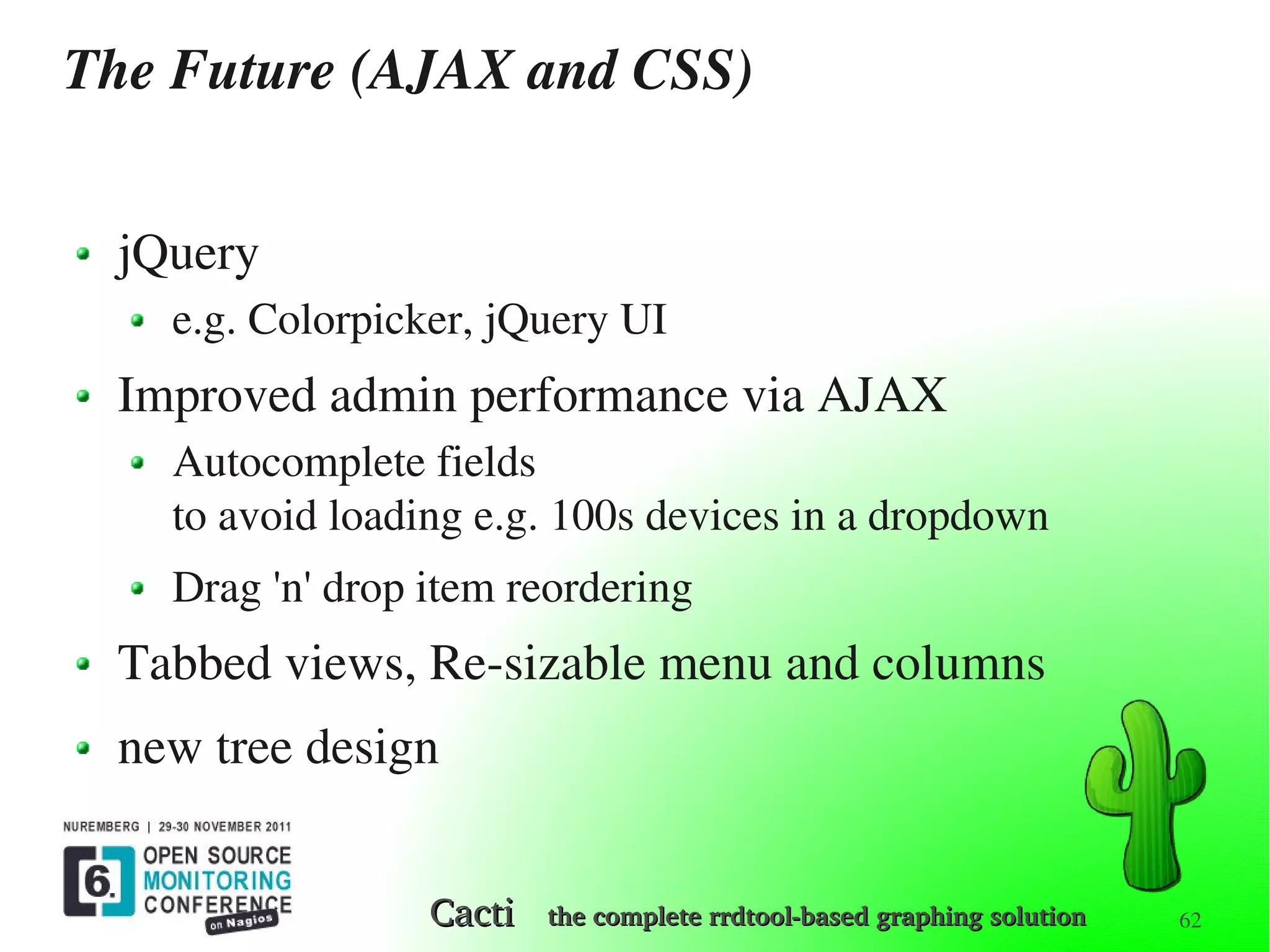 OSMC 2011 | Cacti Graphing Solution by Reinhard Scheck | PDF