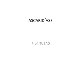 ASCARIDÍASE Prof. TUBÃO 