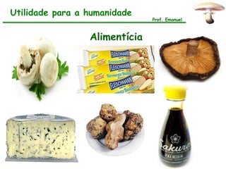 Utilidade para a humanidade
                               Prof. Emanuel



                 Alimentícia
 