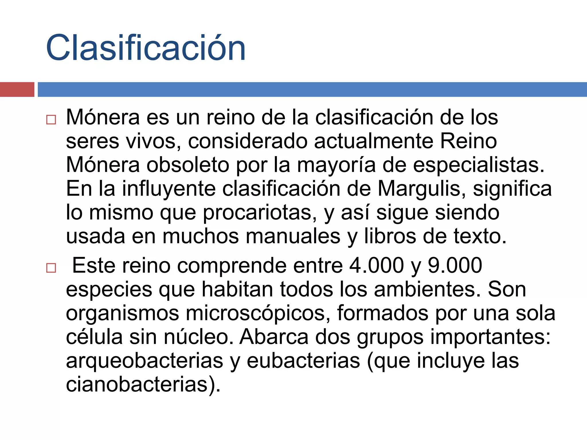 Reino mónera y reino protista biologia | PPTX