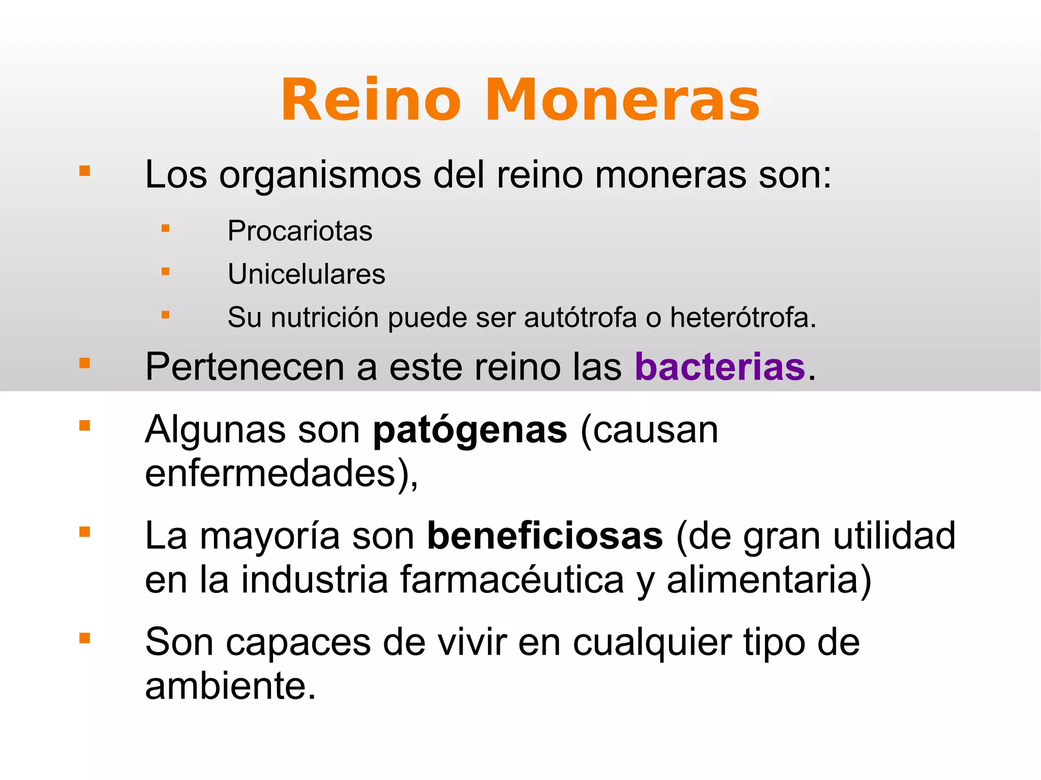 Reino Moneras 1ºESO | PPT