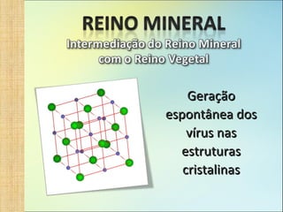 Geração espontânea dos vírus nas estruturas cristalinas 