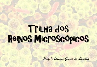 Trilha dos
Reinos Microscópicos
Prof.ª Adriana Gomes de Almeida
 