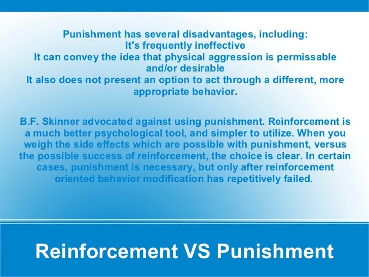 Reinforcement & Punishment