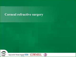 Corneal refractive surgery 