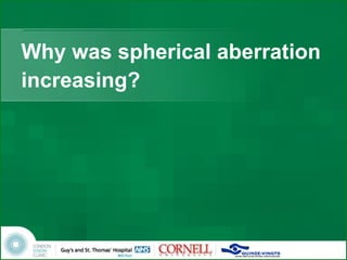 Why was spherical aberration increasing? 