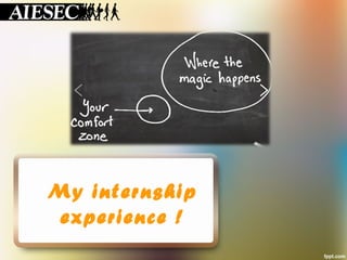 My internship
experience !
 