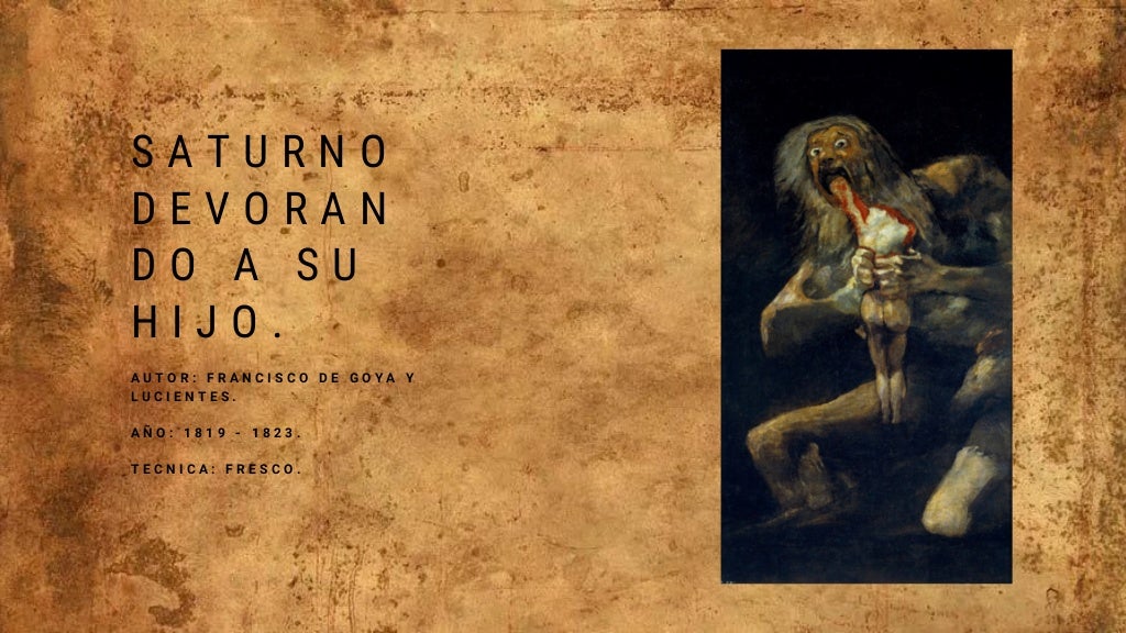 reinterpretacion plastica de la obra saturno devorando a su hijo por