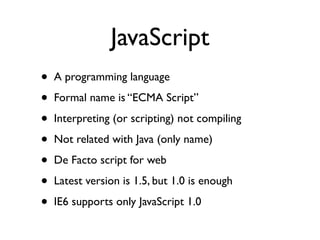Reintroducing Web Technology