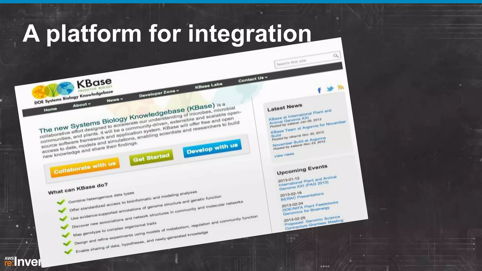 A platform for integration

 