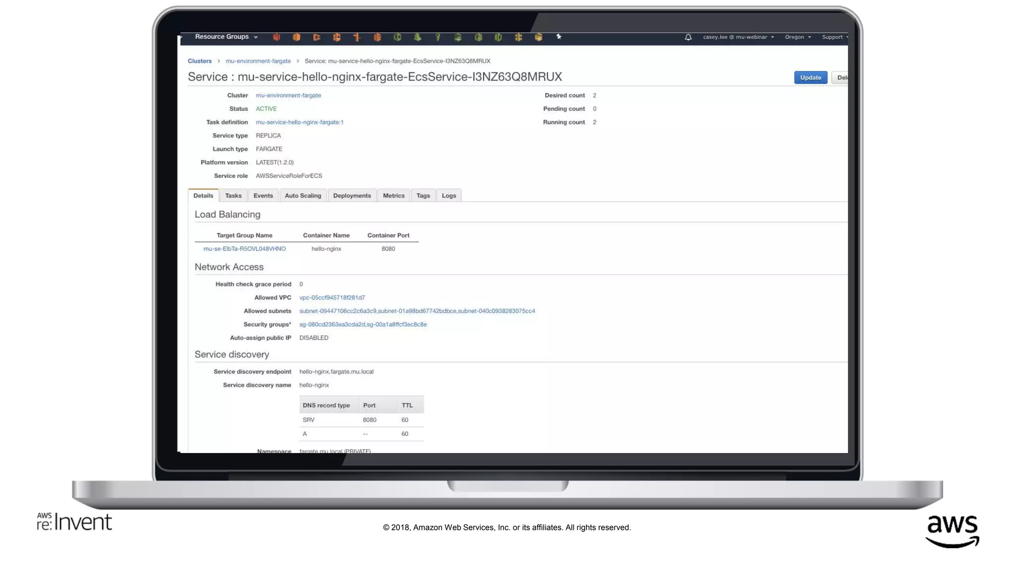 © 2018, Amazon Web Services, Inc. or its affiliates. All rights reserved.
 