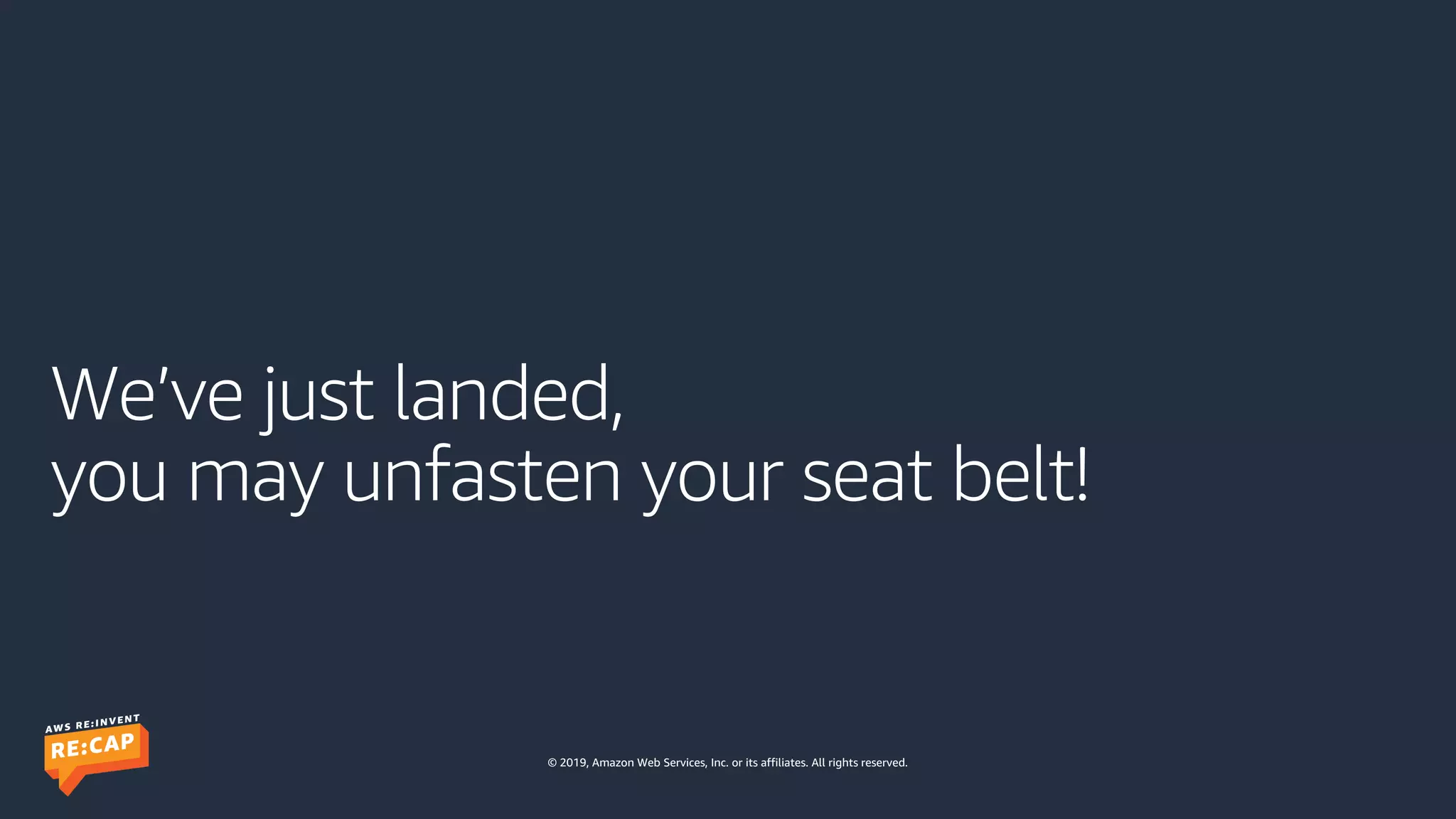 © 2019, Amazon Web Services, Inc. or its affiliates. All rights reserved.
 