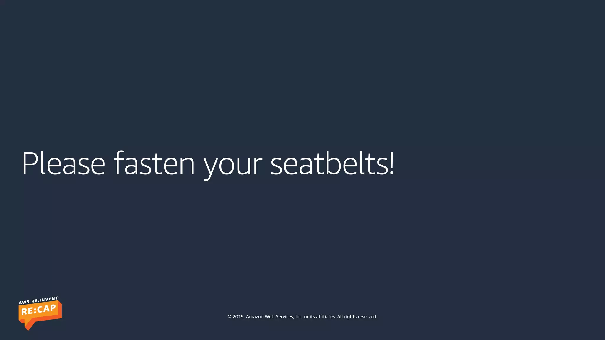 © 2019, Amazon Web Services, Inc. or its affiliates. All rights reserved.
 