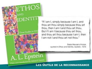 DE LA RECONNAISSANCE
42
Soi-même
Pairs
Institutions
Clients
Par qui
?…Experts
Reconnaitre
 