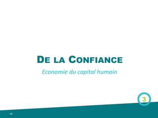 DE LA RECONNAISSANCE48
“Self identity is not a set of traits or
observable characteristics.  
It is a person's own reﬂexive
understanding of their biography.
Self-identity has continuity, but that
continuity is only a product of the
person's reﬂexive beliefs about their
own biography.
It explains the past and is oriented
towards anticipated future."
 