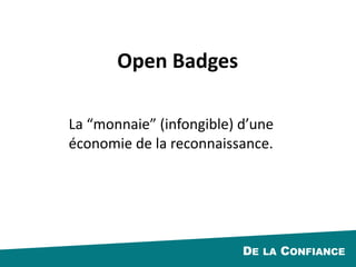 DE LA RECONNAISSANCE57
Distributed
Trustworthy
Complex, yet “uncomplicated”
Co-constructed
Connected
Resilient
Holographic Identities
 