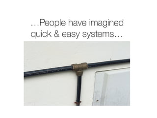 …People have imagined
quick & easy systems…
 