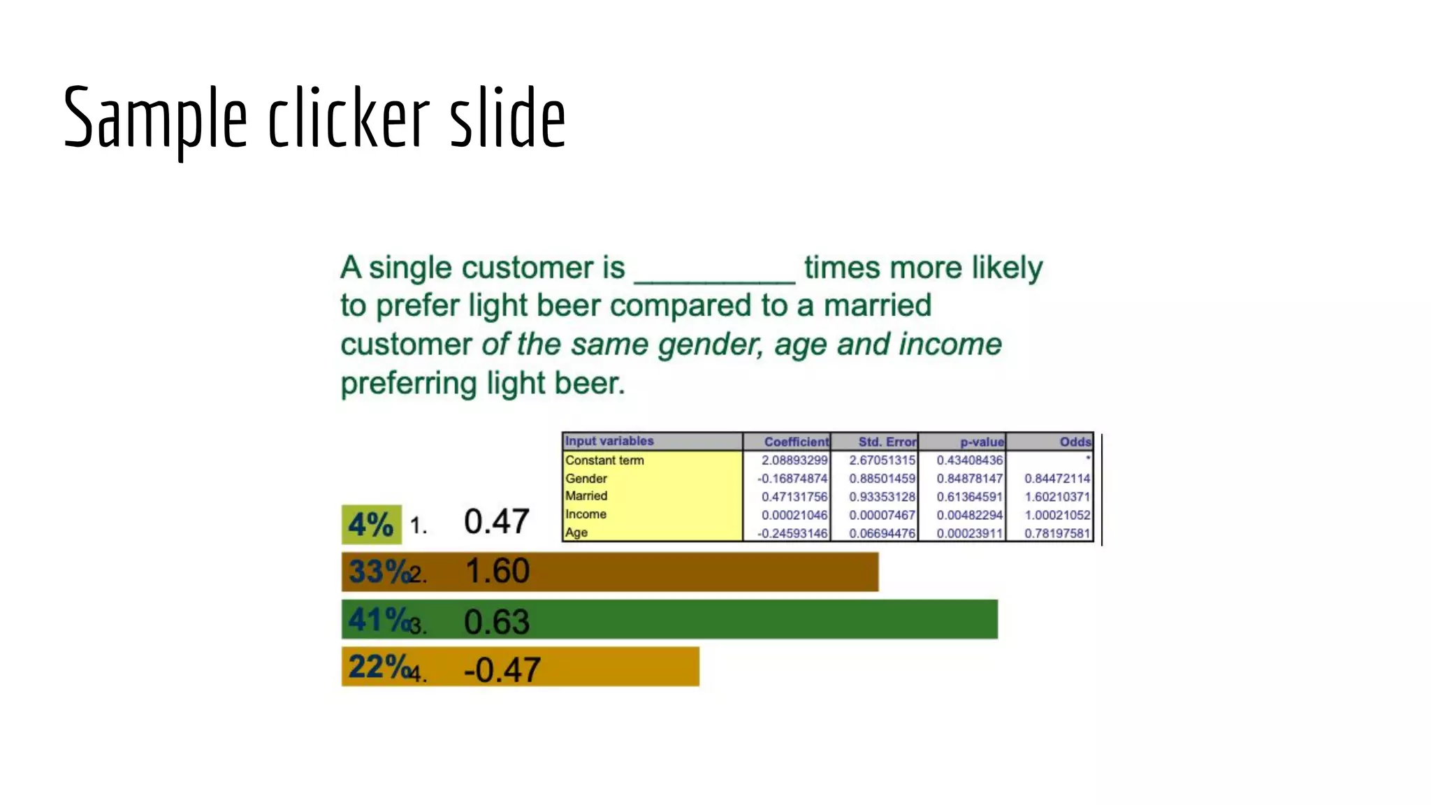 Sample clicker slide
 