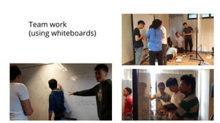 Team work
(using whiteboards)
 