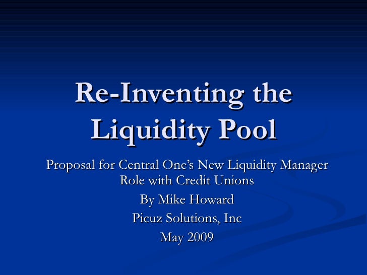 Re Inventing The Liquidity Pool - 