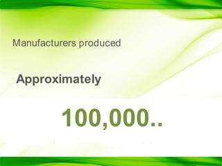 Manufacturers producedApproximately100,000..