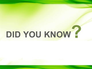 ?DID YOU KNOW