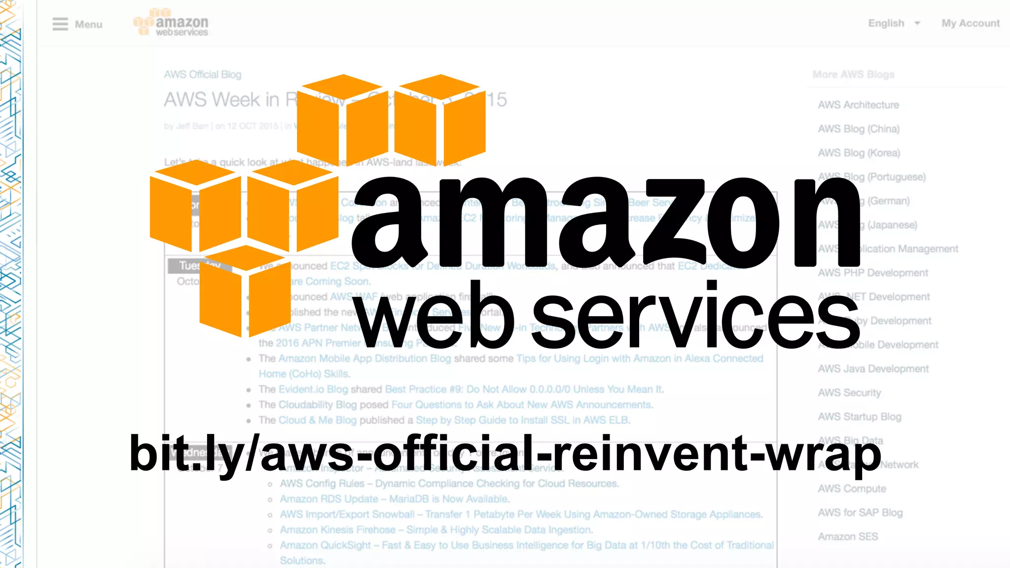 bit.ly/aws-official-reinvent-wrap
 