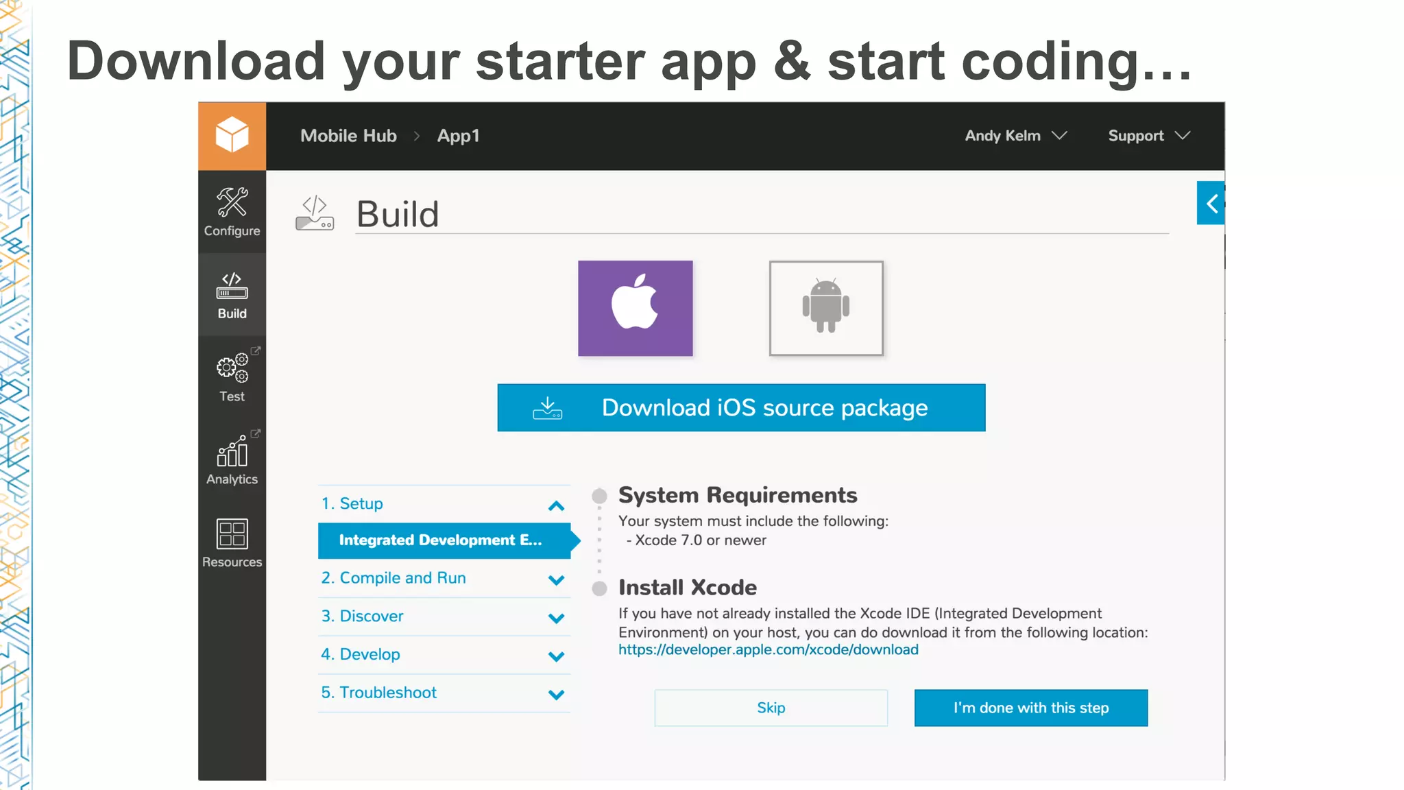 Download your starter app & start coding…
 