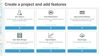 Create a project and add features
 