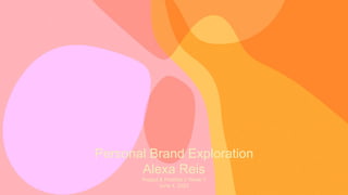 Personal Brand Exploration
Alexa Reis
Project & Portfolio I: Week 1
June 4, 2023
 