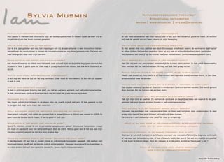 Sylvia Musmin Natuurgeneeskundig therapeut
Structural Integrator
Mychi | www.mychi.nl | sylvia@mychi.nl
Wat zou ik aan mez...