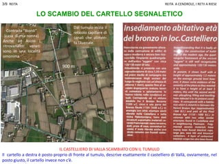 LO SCAMBIO DEL CARTELLO SEGNALETICO
IL CASTELLIERO DI VALLA SCAMBIATO CON IL TUMULO
Il cartello a destra è posto proprio d...