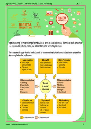 SKASC, Department Of Commerce 9
Open Book System - Advertisement Media Planning 2018
 