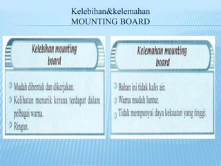 Kelebihan&kelemahan
MOUNTING BOARD
 