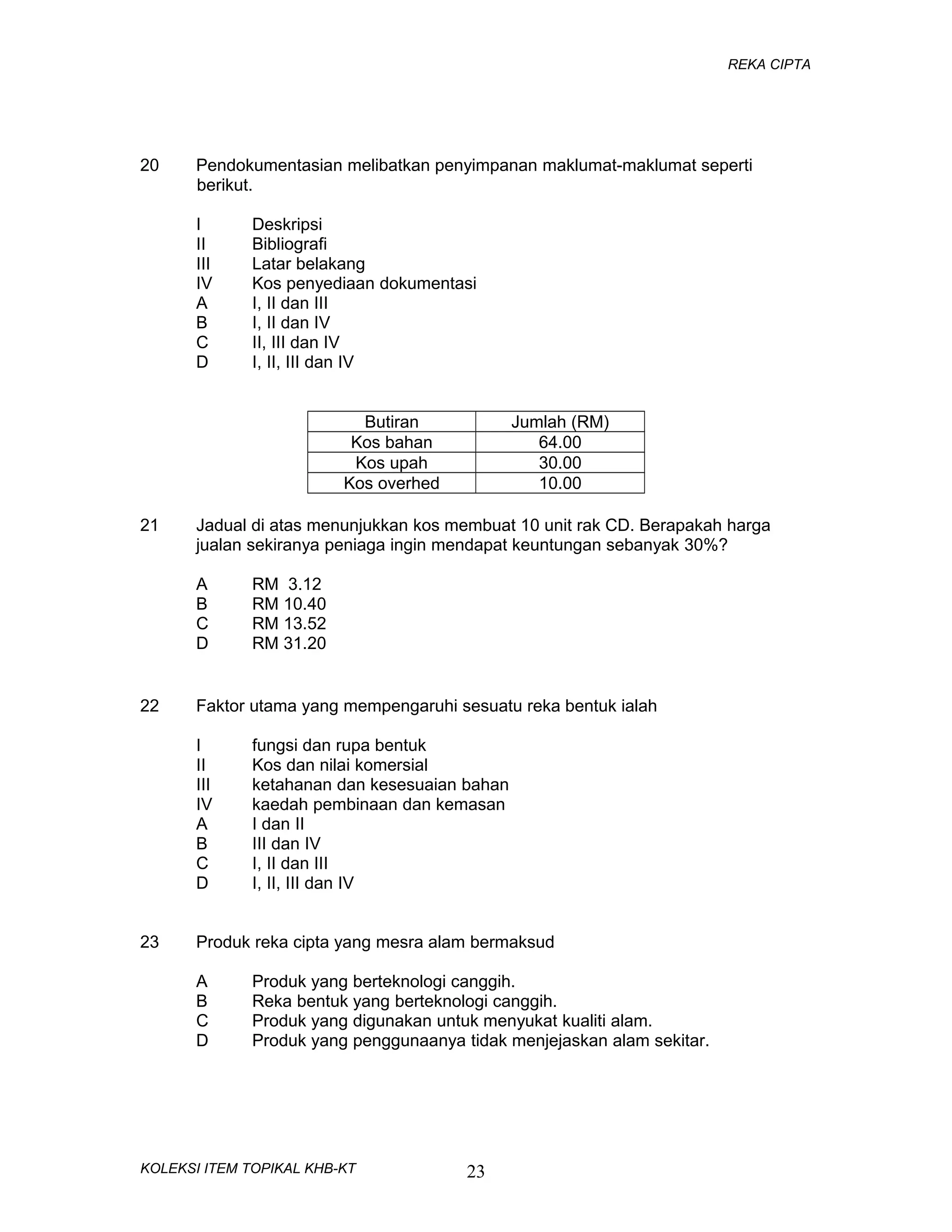 Produk Reka Cipta Reka cipta | DOC