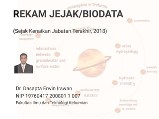 (Sejak Kenaikan Jabatan Terakhir, 2018)
Dr. Dasapta Erwin Irawan
NIP 19760417 200801 1 007
Fakultas Ilmu dan Teknologi Kebumian
REKAM JEJAK/BIODATA
 