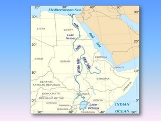 • Река Нил је најдужа реке на свету; њена дужина је 6695 km
од извора до ушћа у Средоземно море.
• У њу се слива вода са ј...