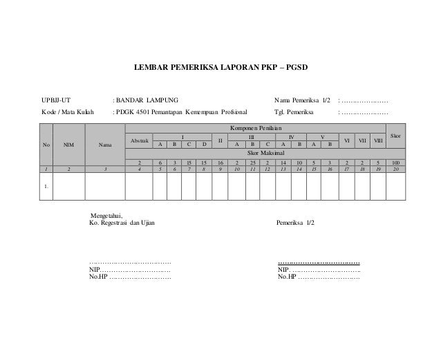 Rekap nilai pembljran. pkp