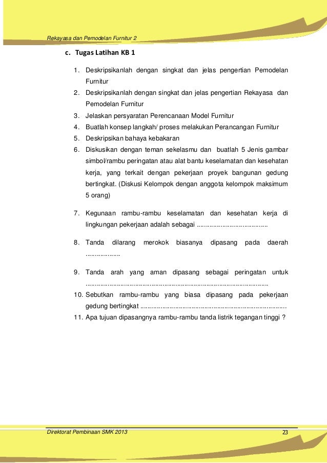 Rekayasa dan Pemodelan Furniture 2 Rekayasa dan Pemodelan Furniture 2
