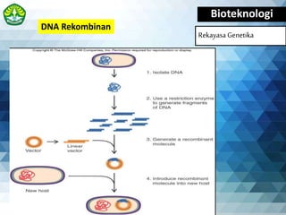 Bioteknologi
Rekayasa Genetika
DNA Rekombinan
 