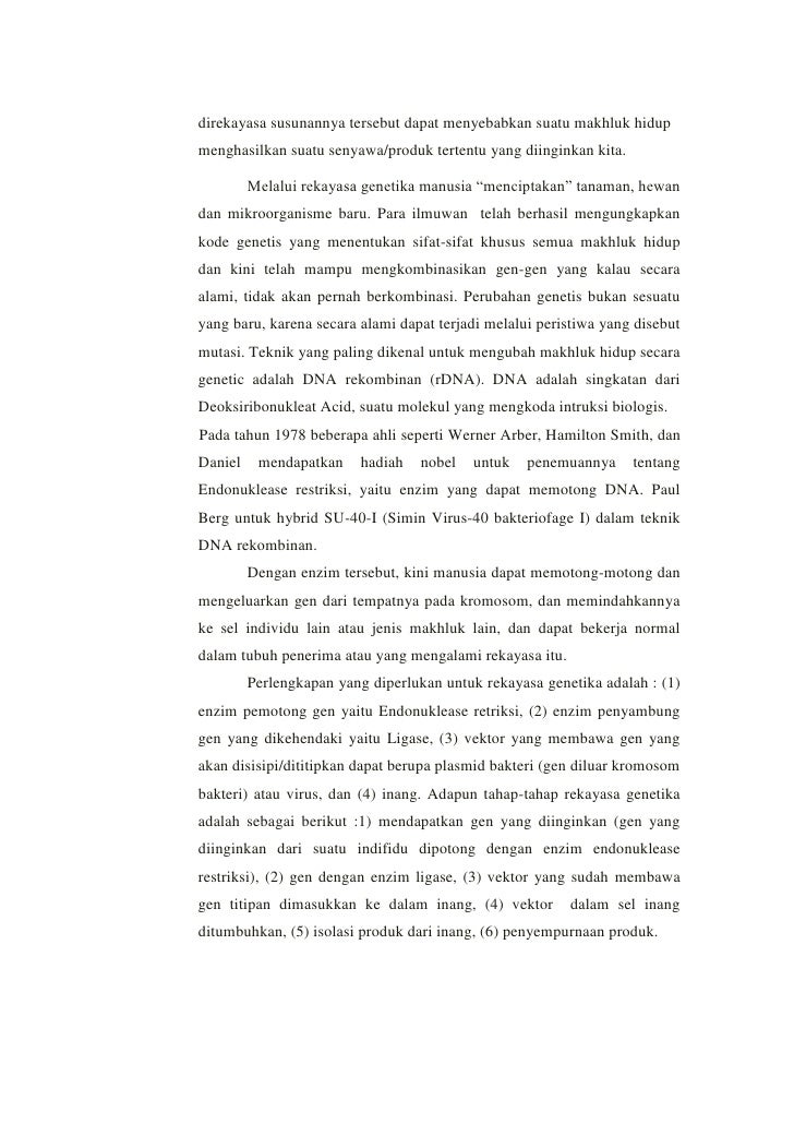Rekayasa Genetika Dalam Bioetika